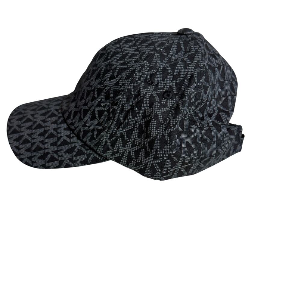 Michael Kors MK Logo Monogram Baseball Cap black/gray adjustable strap OS - NWT - Picture 5 of 8